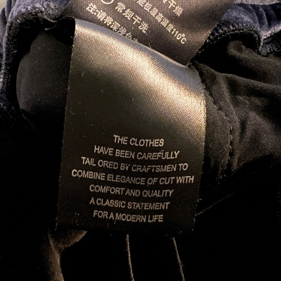 Versace navy blue velvet joggers - Picture 5 of 14